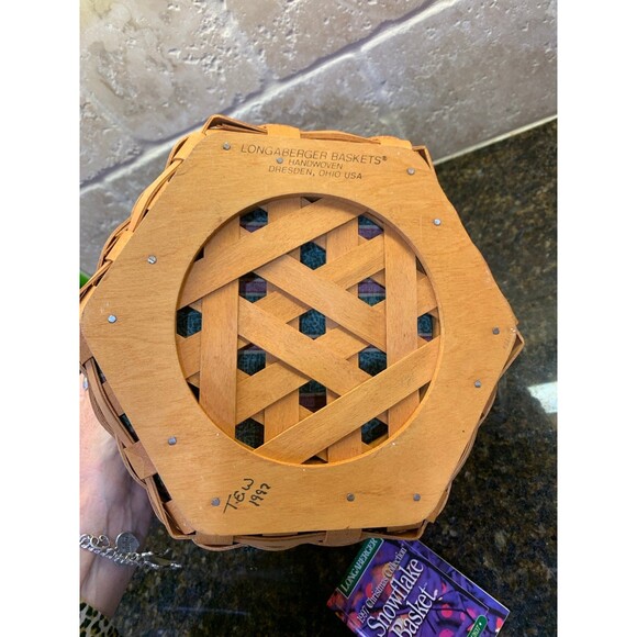 Vintage Longaberger 1997 Christmas Snowflake Basket EUC - Picture 8 of 9